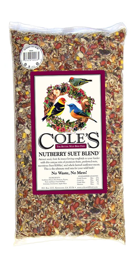 Cole's NB20 Nutberry Suet Blend Birdseed, 20-Pound